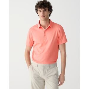 NWT J. Crew Men's Performance Polo Shirt With COOLMAX Grapefruit Pink Size L